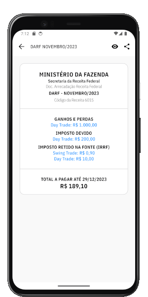 Geração de DARFs de Swing-Trade e Day-Trade